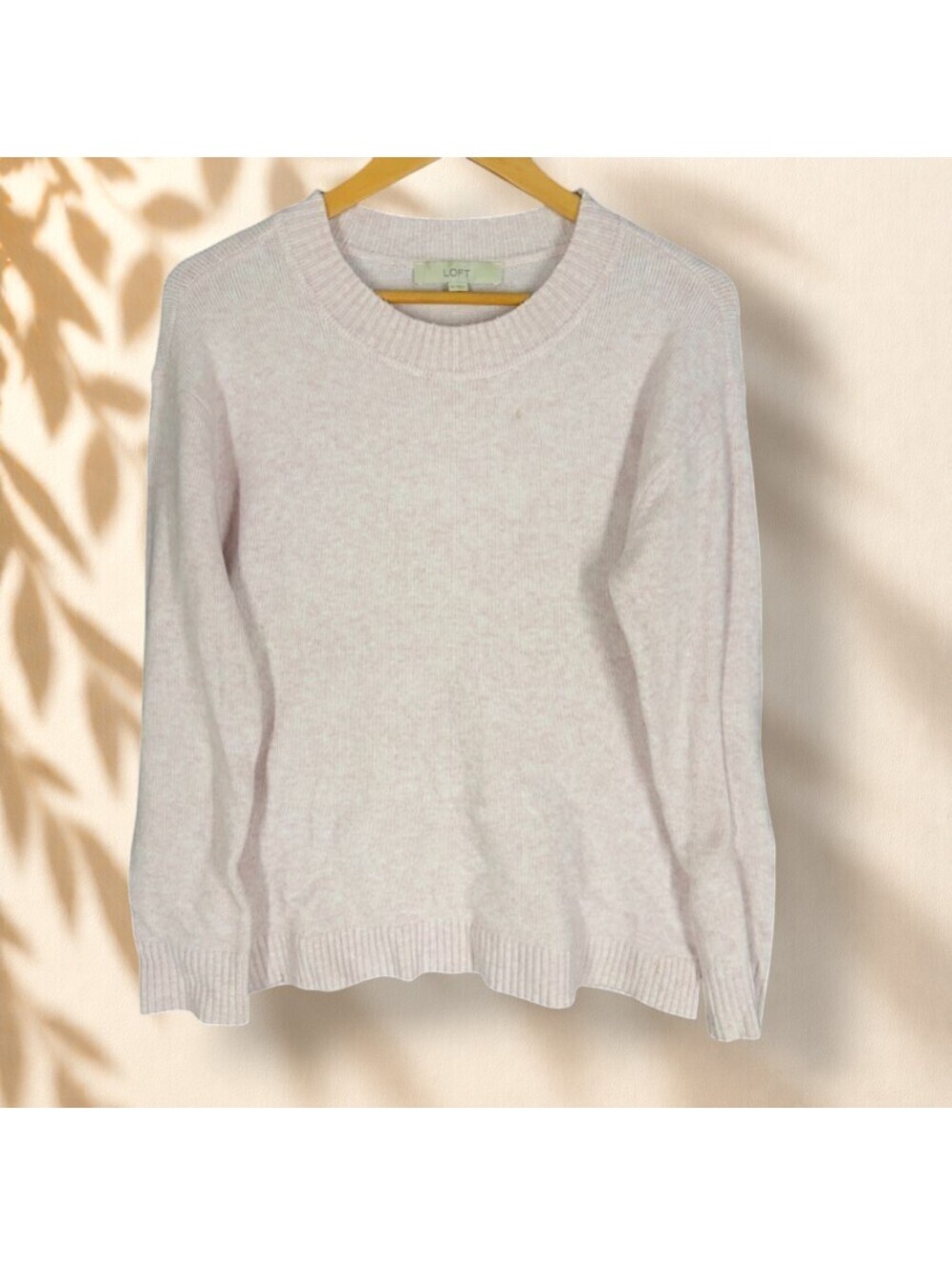 Loft Sweater Pullover Women M Medium Pink Knit Long Sleeve Soft Cozy Casual